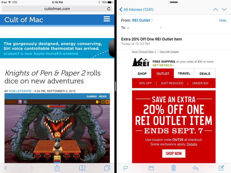 Multitask like a pro with Split view in iOS 9.