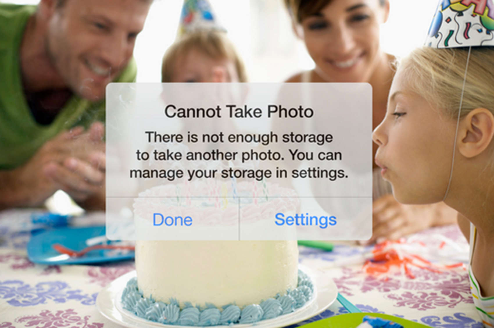 Avoid this message with the IceCream app, which quickly helps free your storage to continue shooting photos.