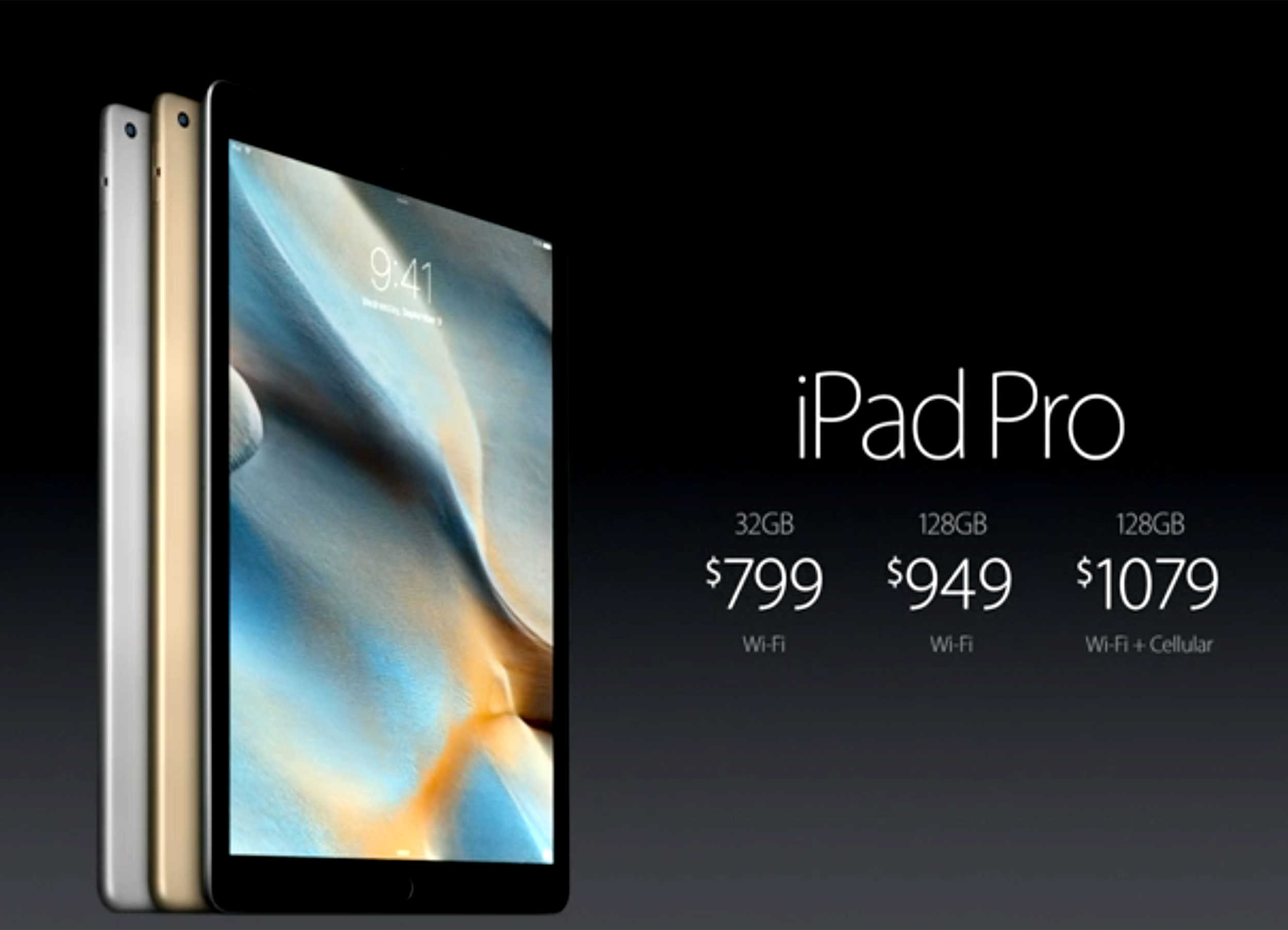 The iPad Pro goes on sale November 11th.