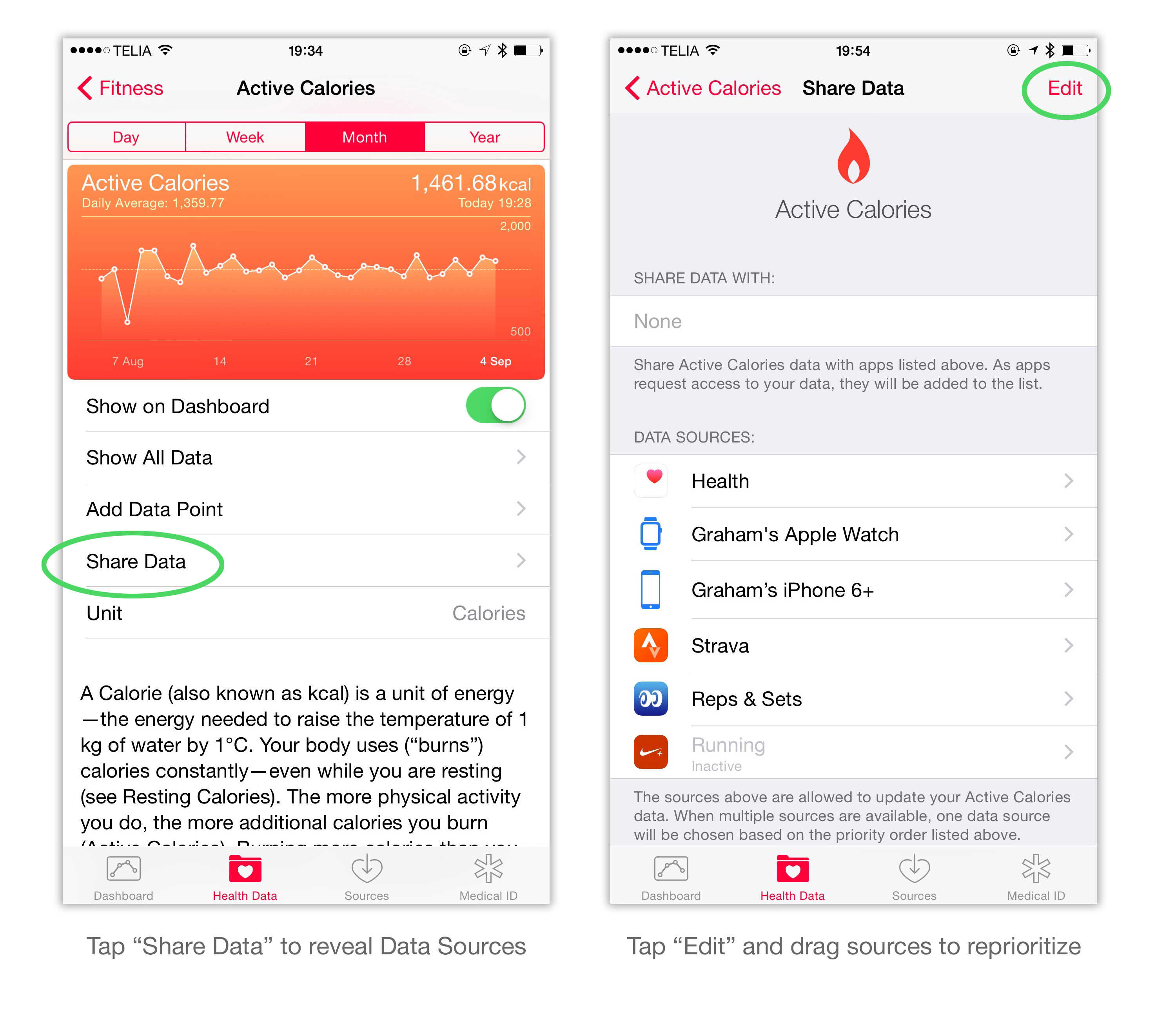 How to prioritize your data sources in the Health app