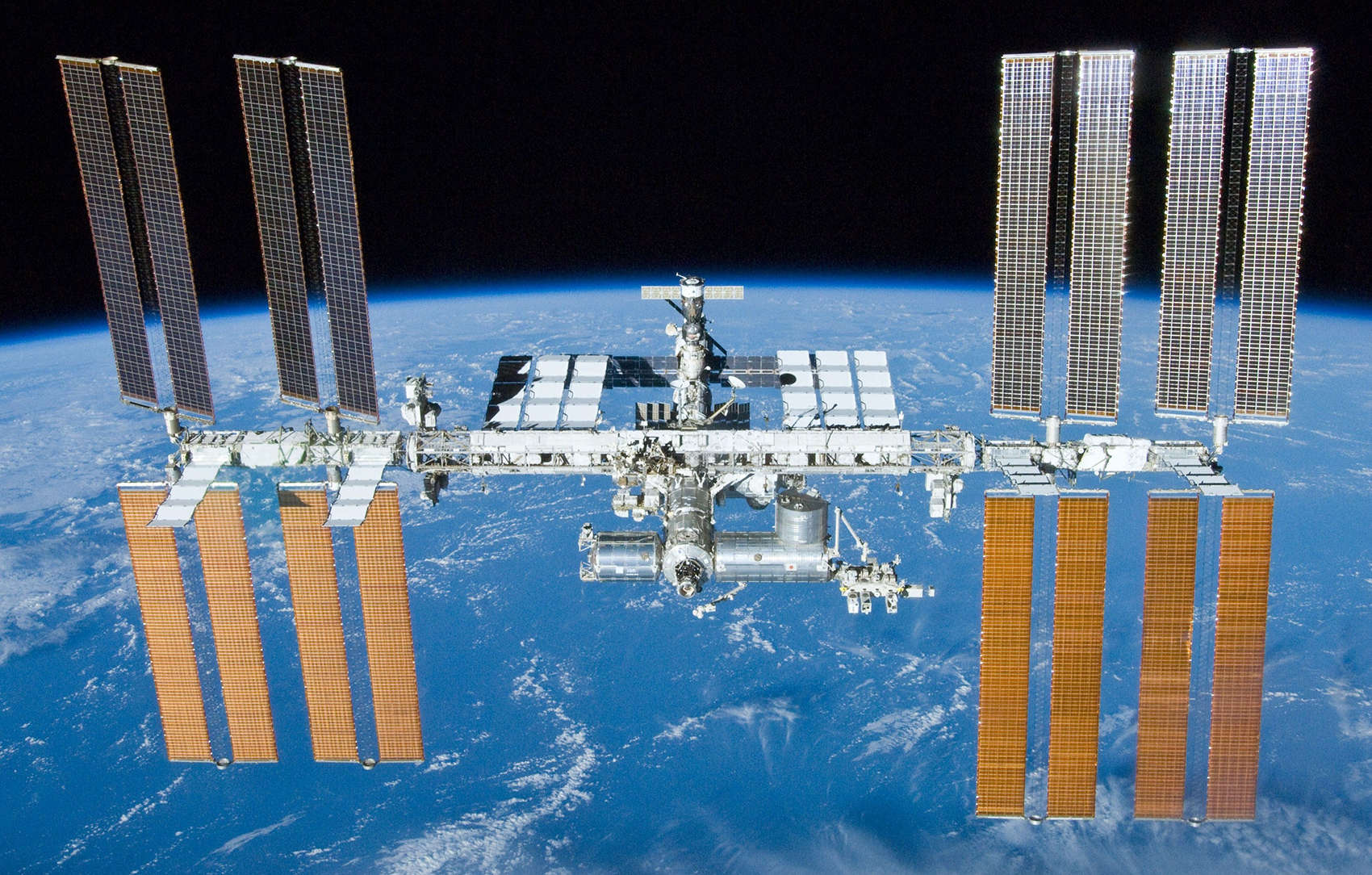 The International Space Station occasionally has to dodge pieces of debris floating in space.