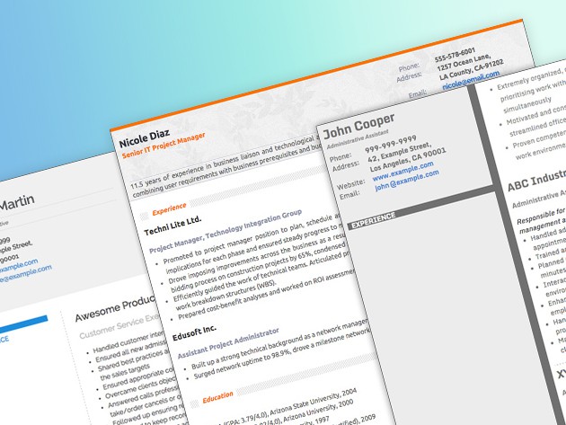 Resumonk makes it fast and easy to create beautiful, clear resumes so you can got on with looking for your next gig.