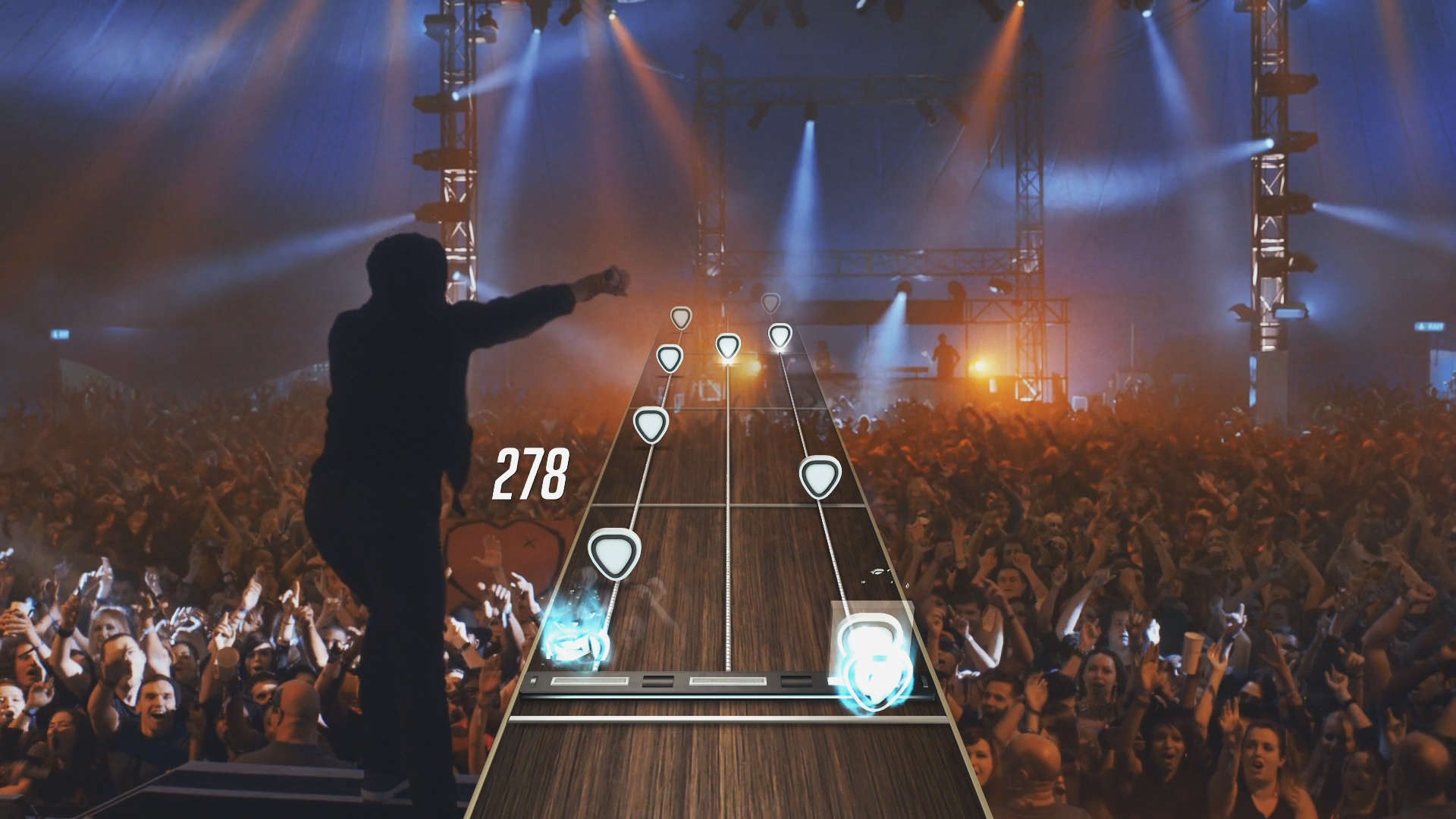 Guitar Hero Live ditches the cartoony look of previous games in the series.