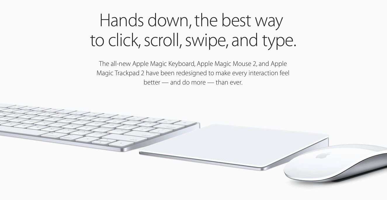 Magic Keyboard, Magic Mouse 2, and Magic Trackpad 2 are absolutely 