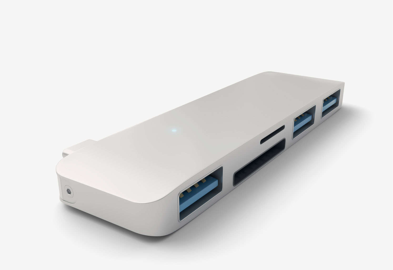 Media card slots and three A-type USB ports make Satechi's Type-C Hub Adapter a workhorse.