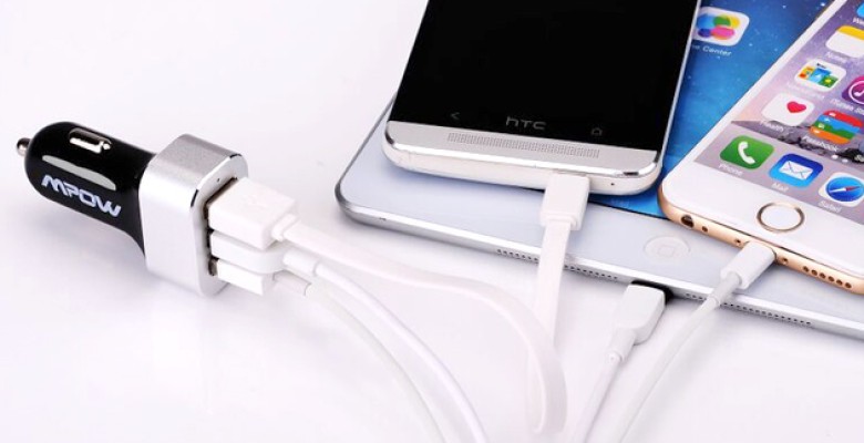 Mpow's 3-port charger can charge up to two phones and a tablet at the same time, meaning you'll never be far from full power.