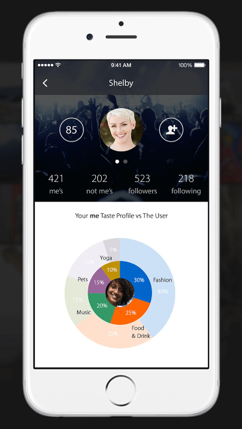 Millennials app See how your tastes lineup with friends or other users.