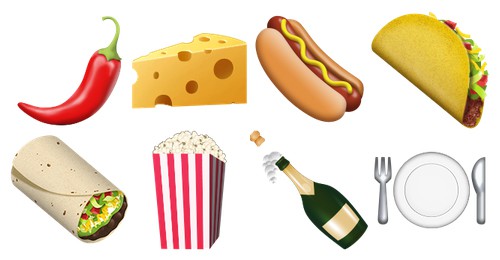 iOS 9.1 Food and Drink emojis