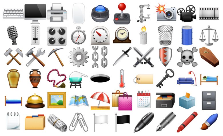 iOS 9.1 Objects emojis