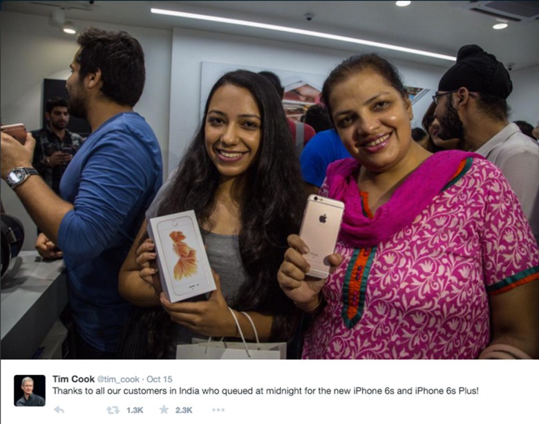 India is Apple's next big market, according to Tim Cook.