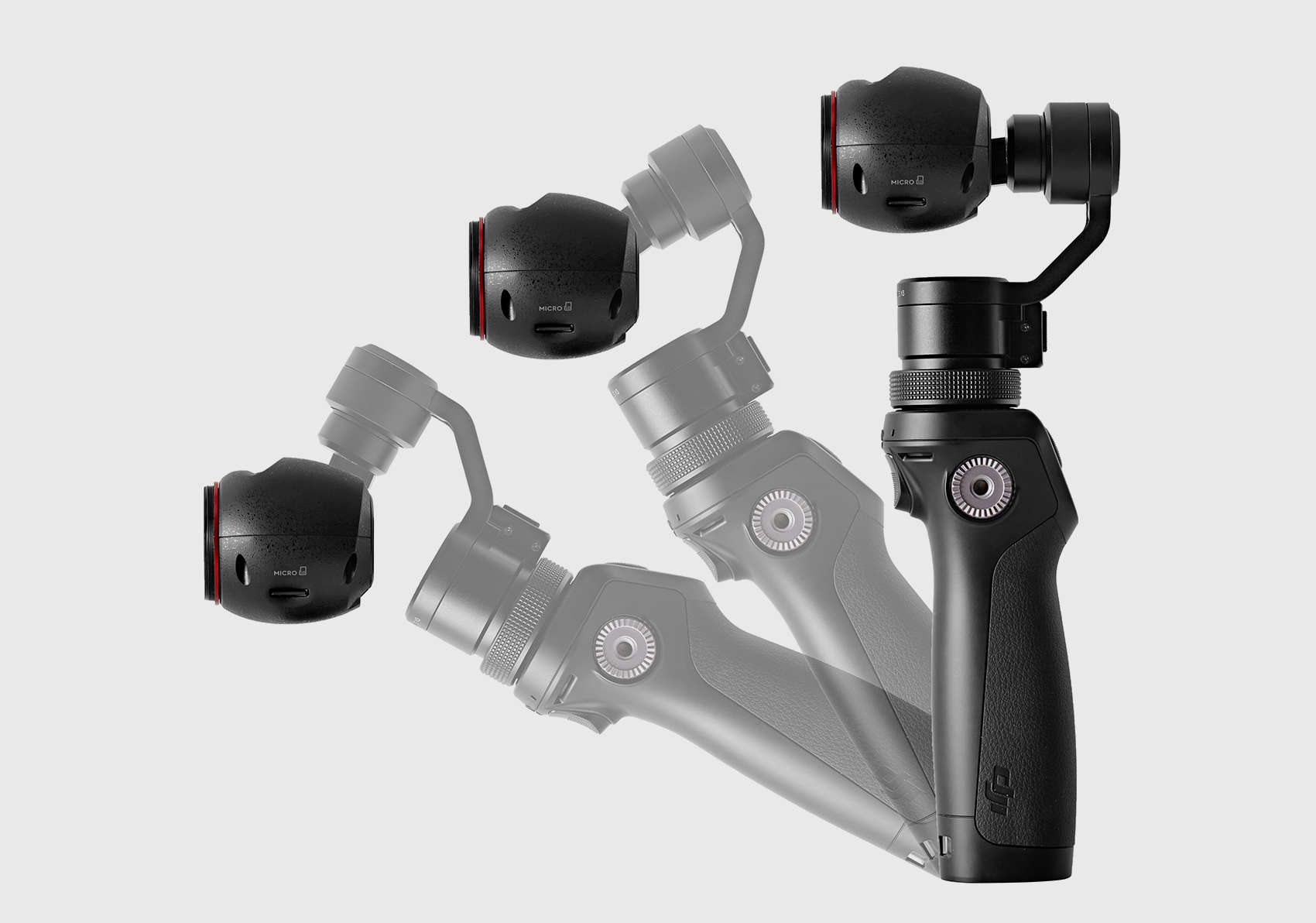 The Osmo by drone makers DJI is a camera steadied by a three-axis gimbal.