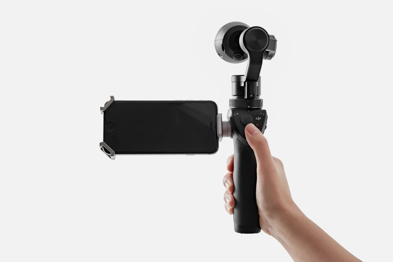 Controls are on the grip or with an app that turns your smartphone into a viewfinder with touch-screen functions. 