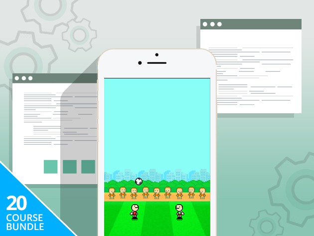 This bundle of four lessons lets you cut your teeth on developing for iOS with 20 different games.