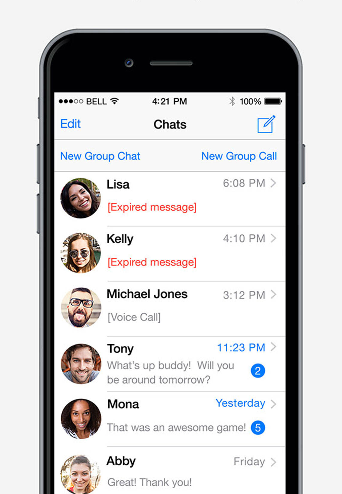 End-to-end encryption keep communications private and group chats can include up to 500 users.