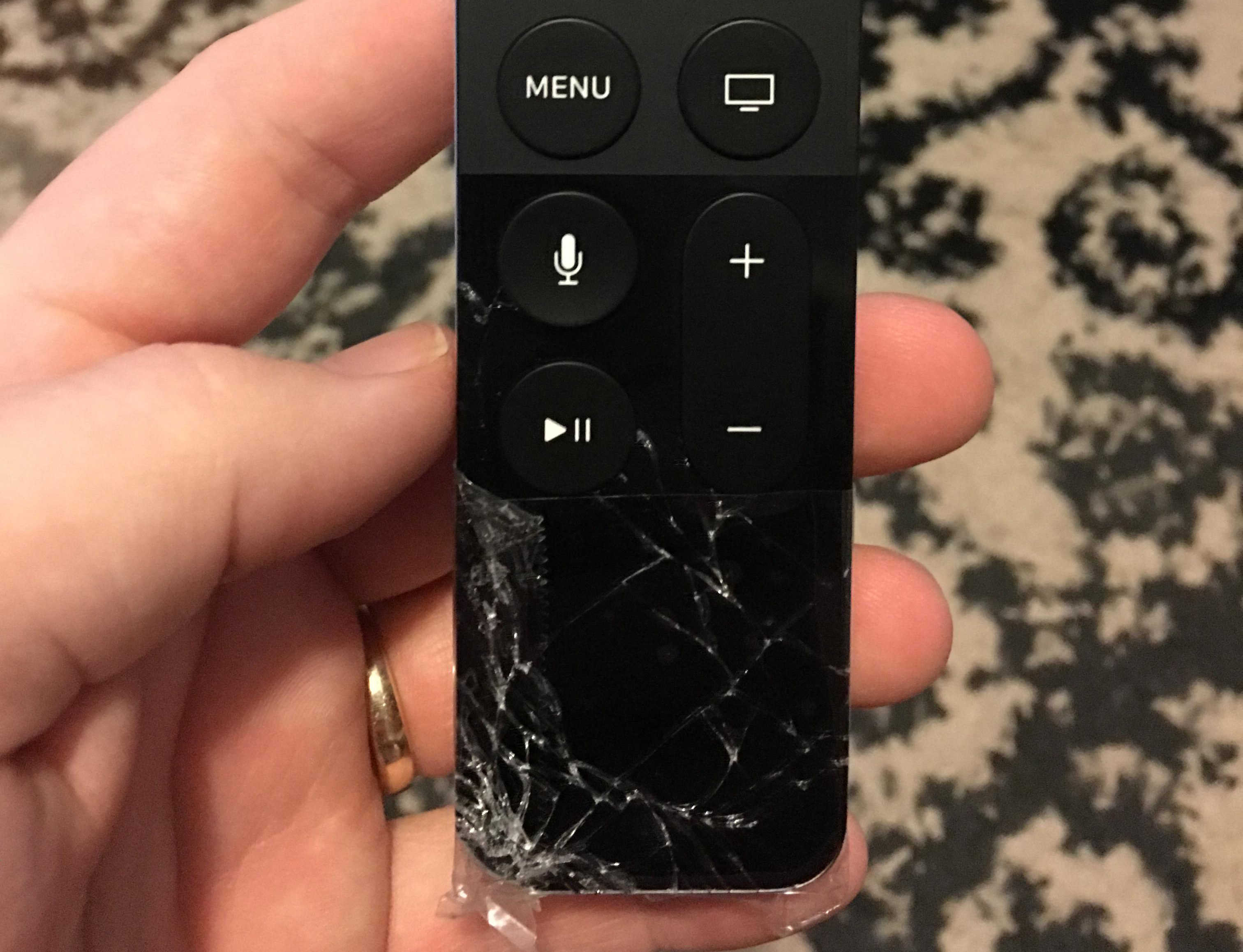 Careful with that new Apple TV remote, mister!