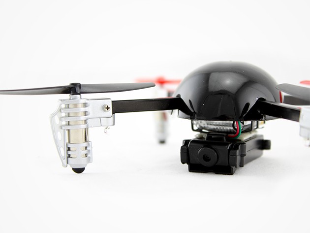The Micro Drone 2.0+ is easy to use, durable, and can fly right side up or upside down.