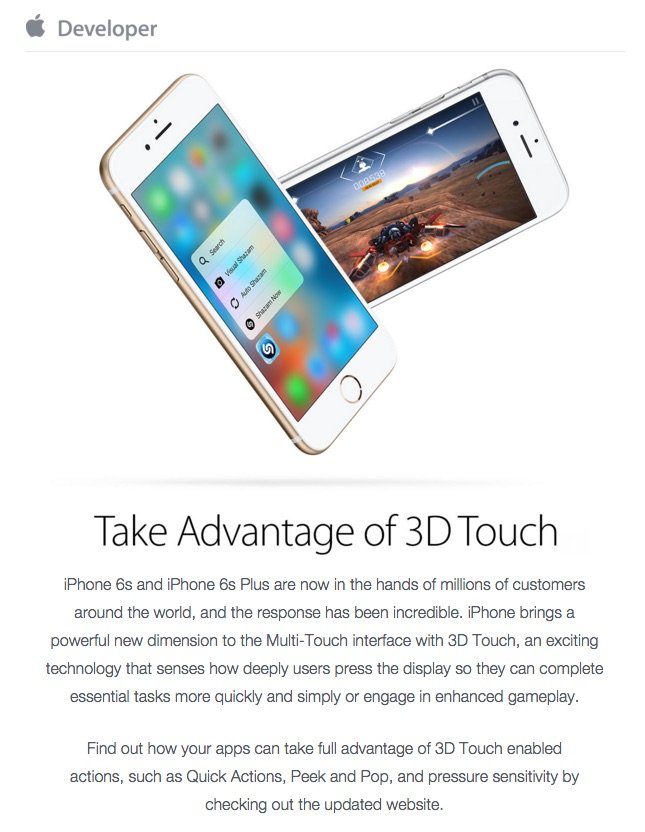 Apple recently sent out this email to devs.