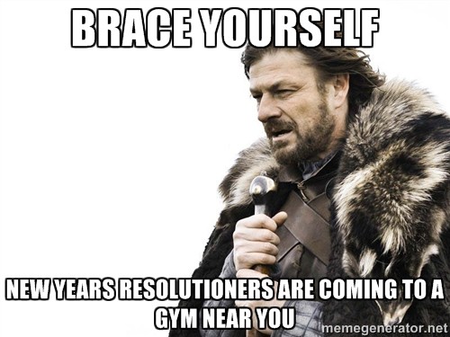 New years resolutioners have spawned an entire genre of gym meme