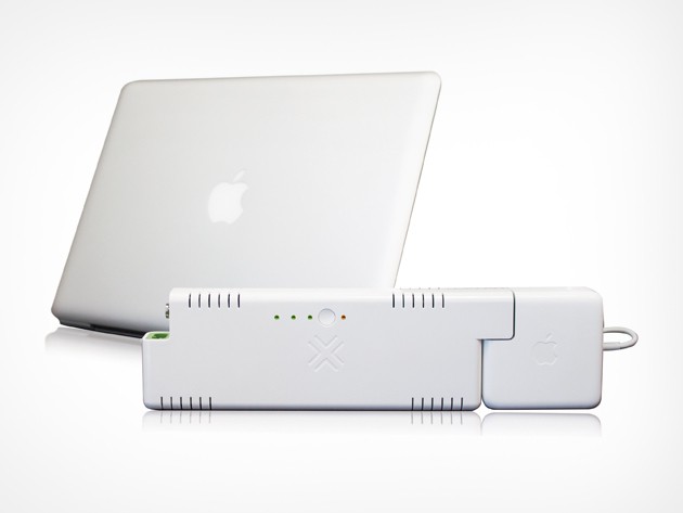 The ChugPlug acts like a portable wall outlet, extending your Macbook's life by 3 to 4 hours.