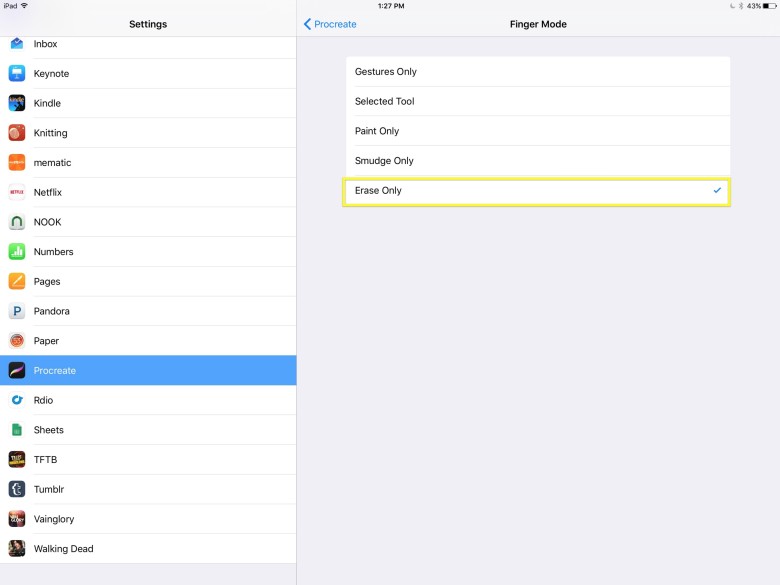 Finger mode So many modes, so little time.