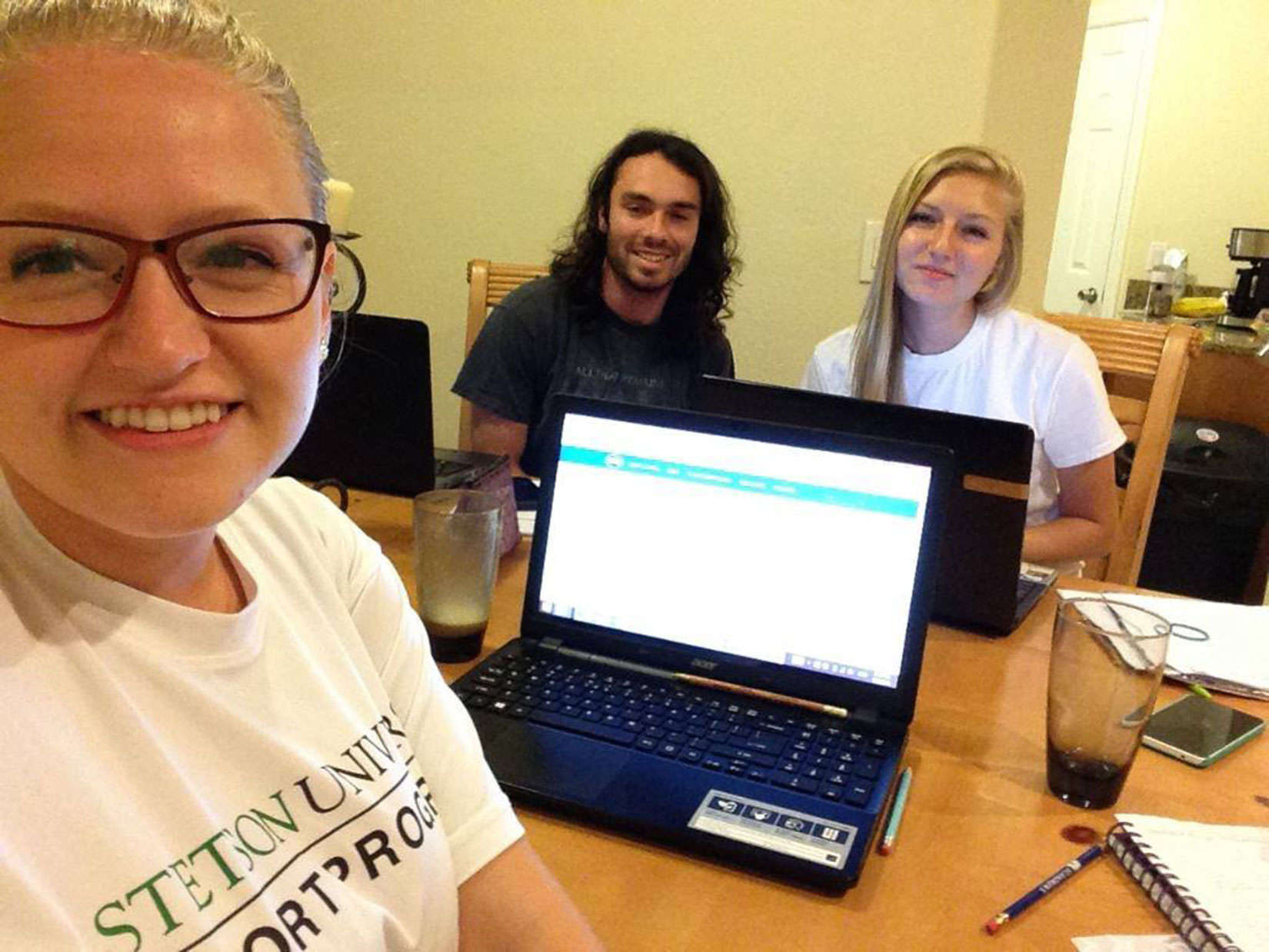 TSOLife Part of the TSOLife team, Margarita Parris, left, founder David Sawyer and Stella Parris.