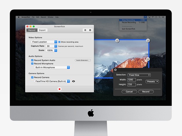 Screenflick makes it easy to create high quality video tutorials and demos right from your screen.