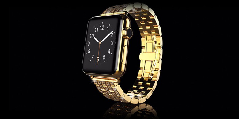 Not the Apple Watch Edition, but Goldgenie makes a stainless steal watch just as rich looking.