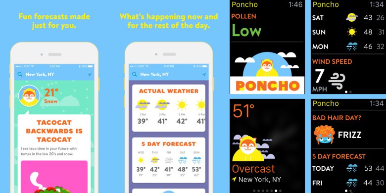 Poncho-weathercat apps of the week