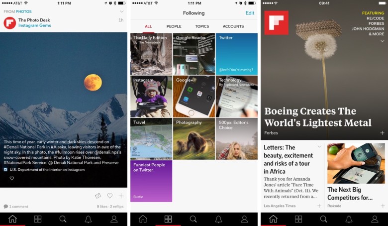 If you need to find new and interesting things to read, Flipboard is a great place to start.