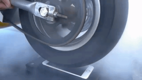 Burn tire out on iPhone screen