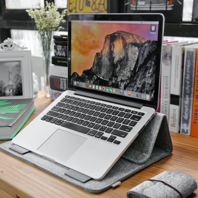 A versatile sleeve that fits both 13" MacBooks or an iPad Pro.