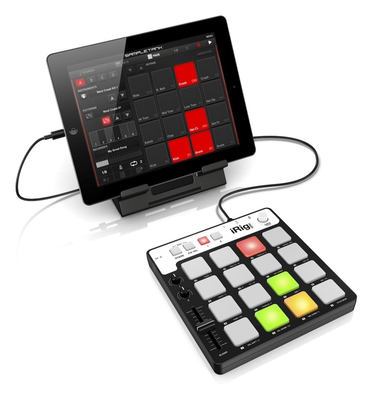 The iRig Pads is portable and lets you create drum beats and loops on the go.