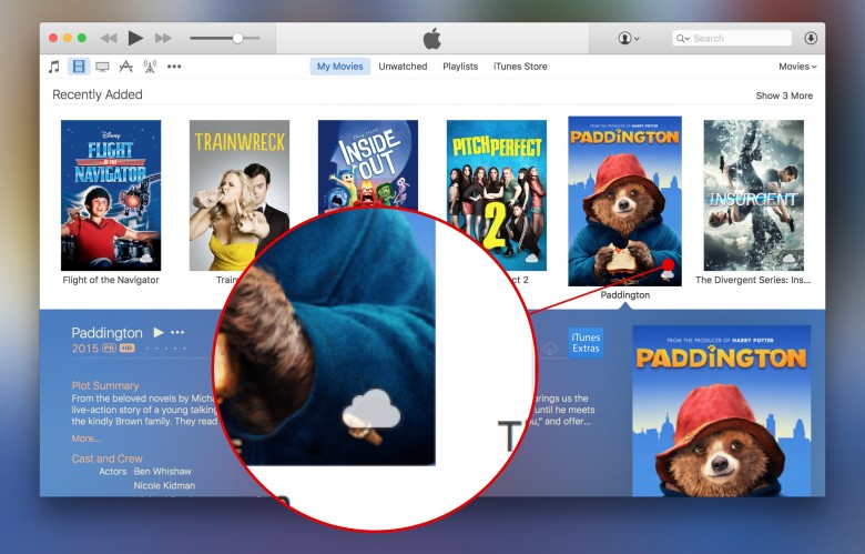 Instead of physically downloading movies to your Mac, stream them via iTunes in the Cloud.
