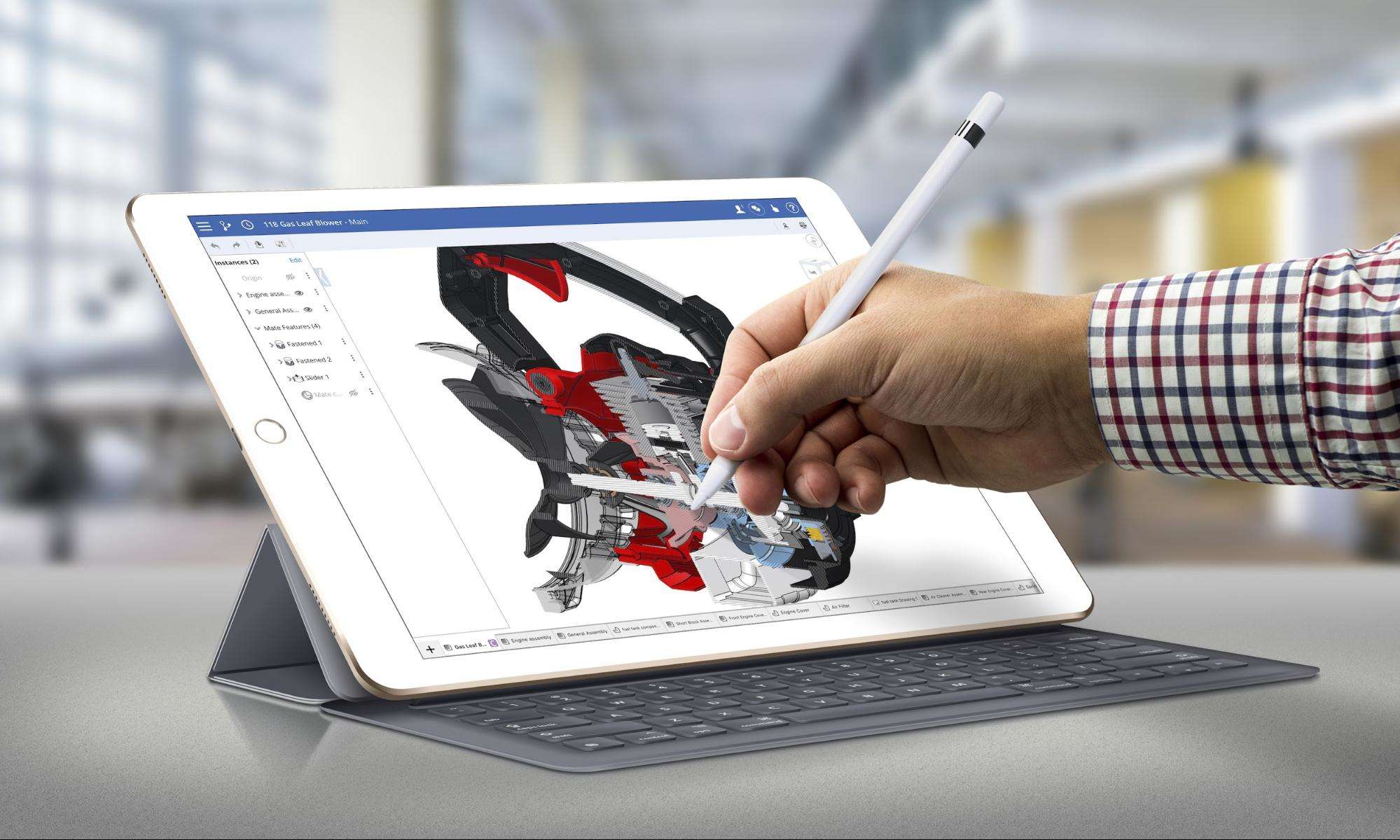 Create detailed 3D models with this amazing CAD app for iPad Pro.
