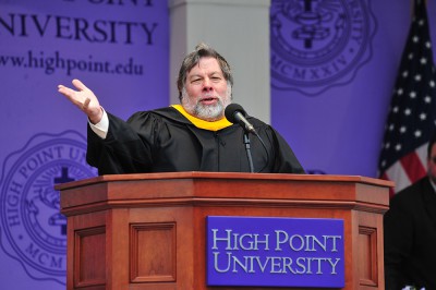 Woz during a previous appearance on campus.