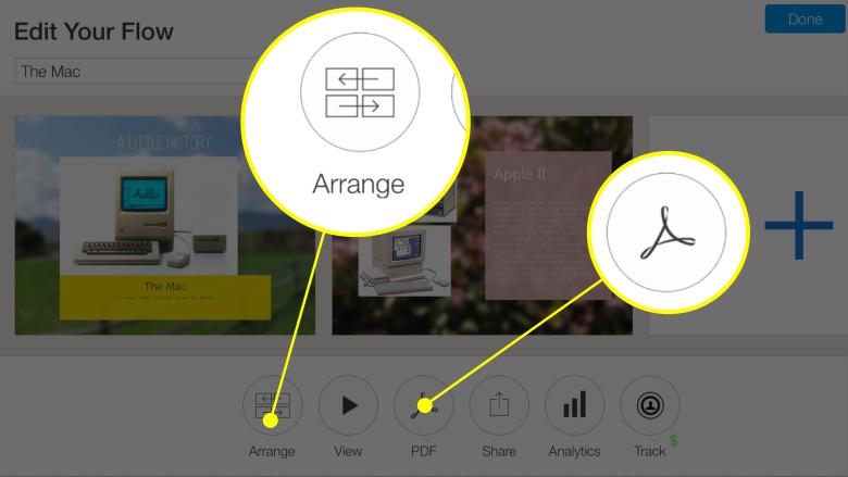 Move your slides around and export as PDF here.