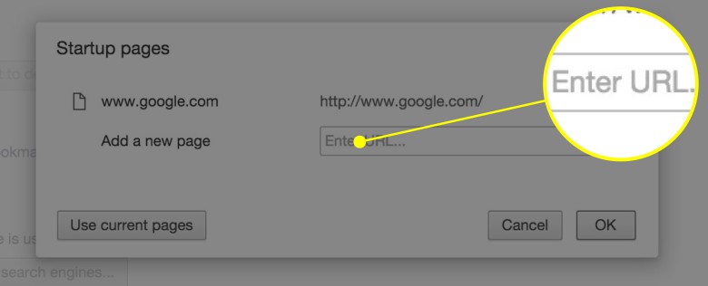 Set your home page in Chrome here.