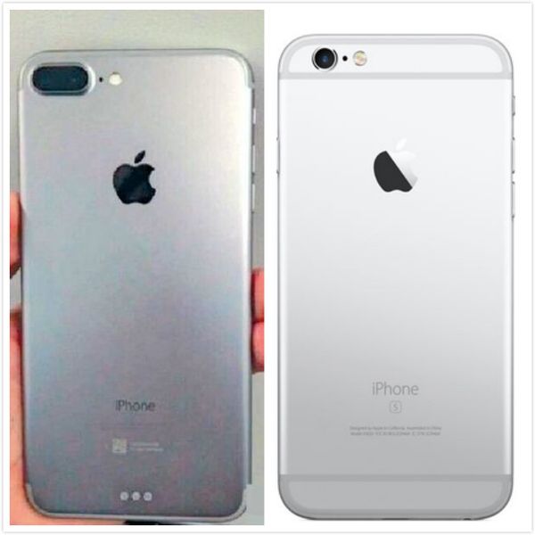 iPhone 7 with Smart Connector (left) and iPhone 6s.