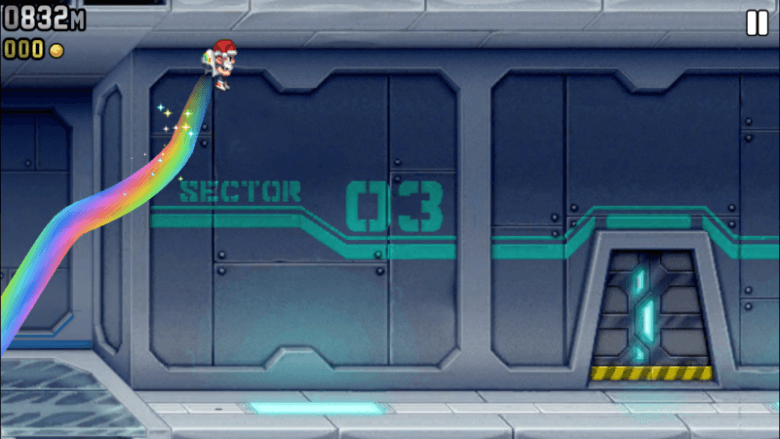 It's up, up, and away in Jetpack Joyride!