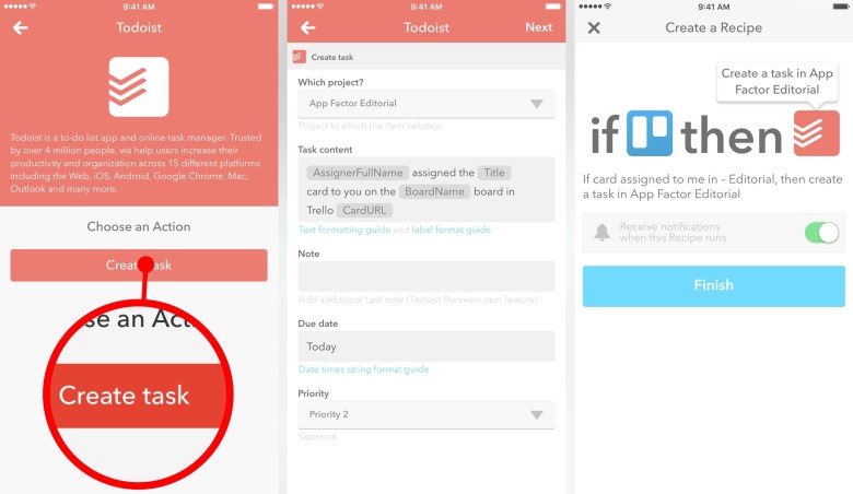How to integrate Trello and Todoist with IFTTT.