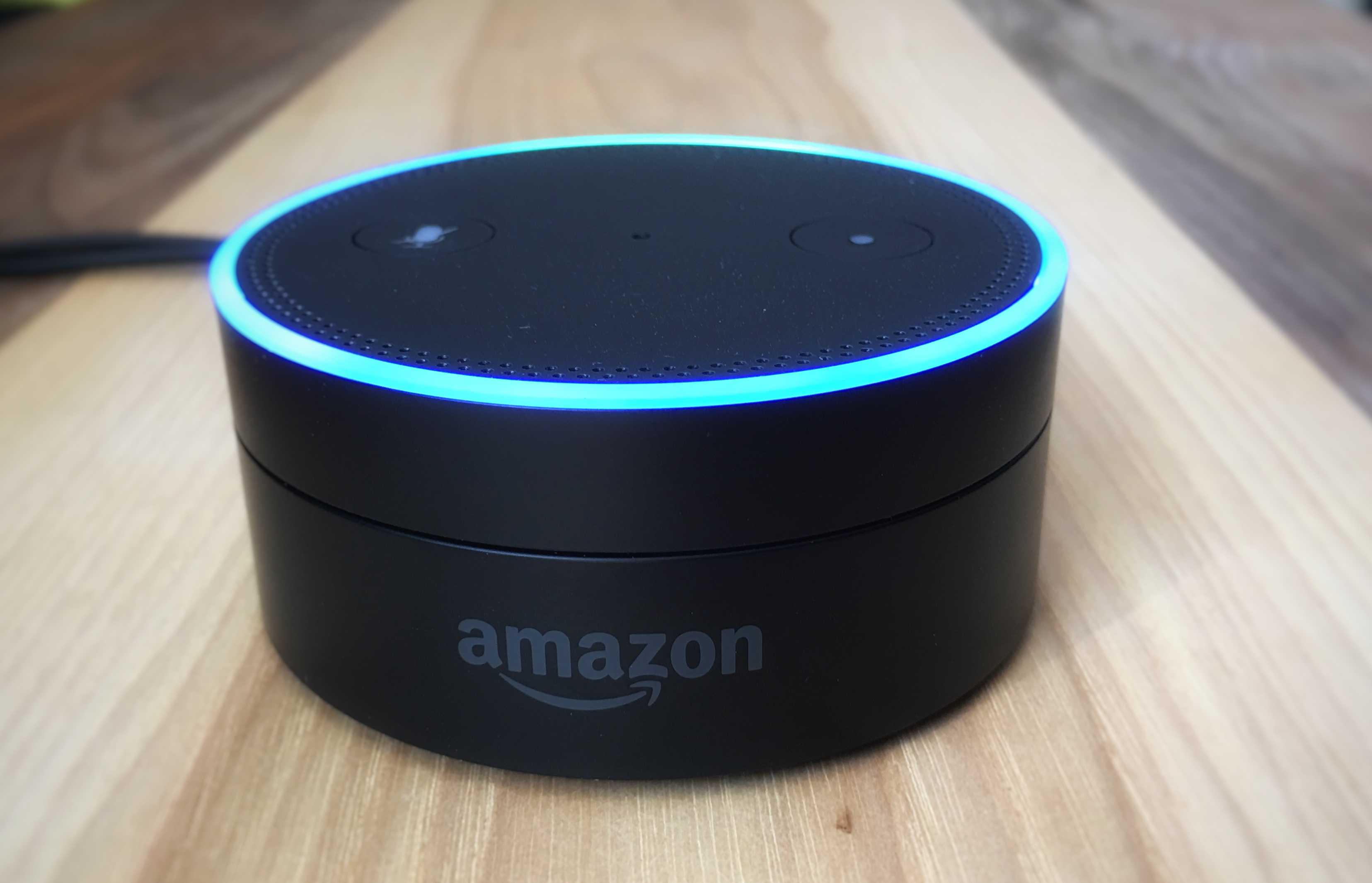 Connect the Amazon Echo Dot to your existing speaker system, and you bingo! -- your speakers just got smart.