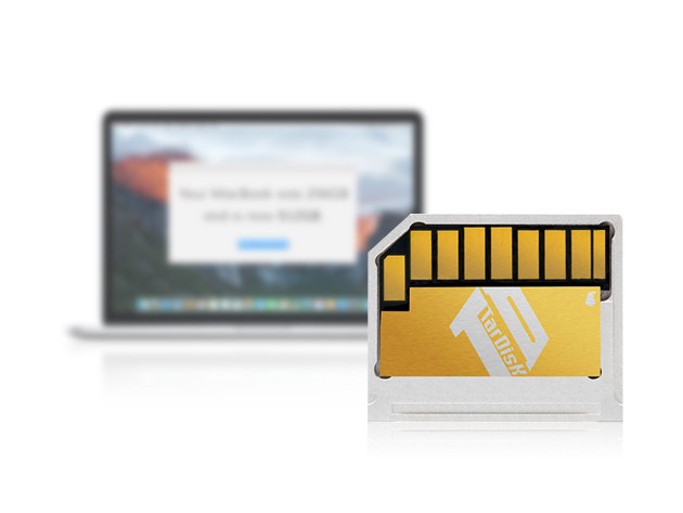 TarDisk adds 64GB of flash storage to your MacBook Air via the SD slot, without changing its slim profile.
