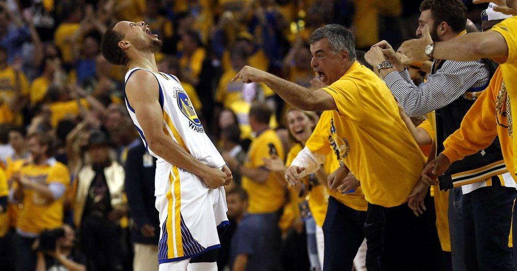 Eddy Cue had the best seats in the house to watch the Warrior's comeback.