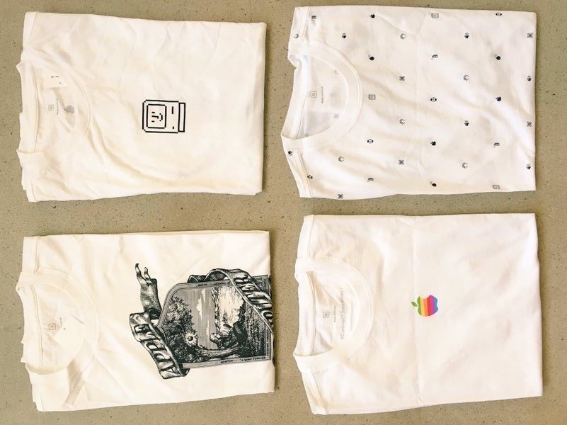 These Apple t-shirts will bring a retro nerd vibe to your wardrobe,