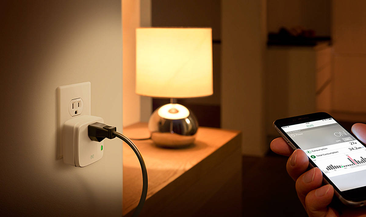 Eve Energy offers easy tools for controlling and monitoring home electricity use.