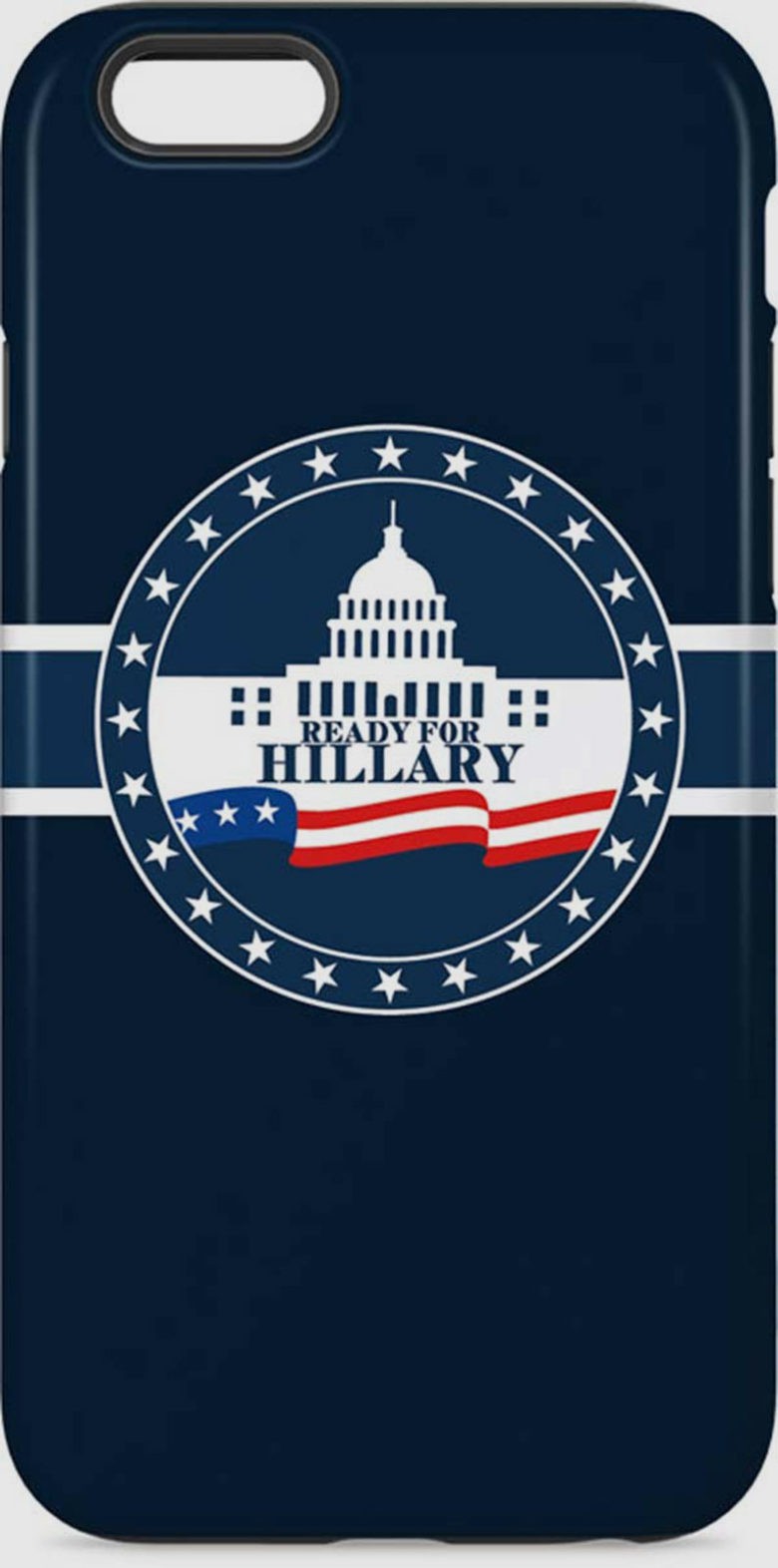 This iPhone case supporting Clinton looks presidential.