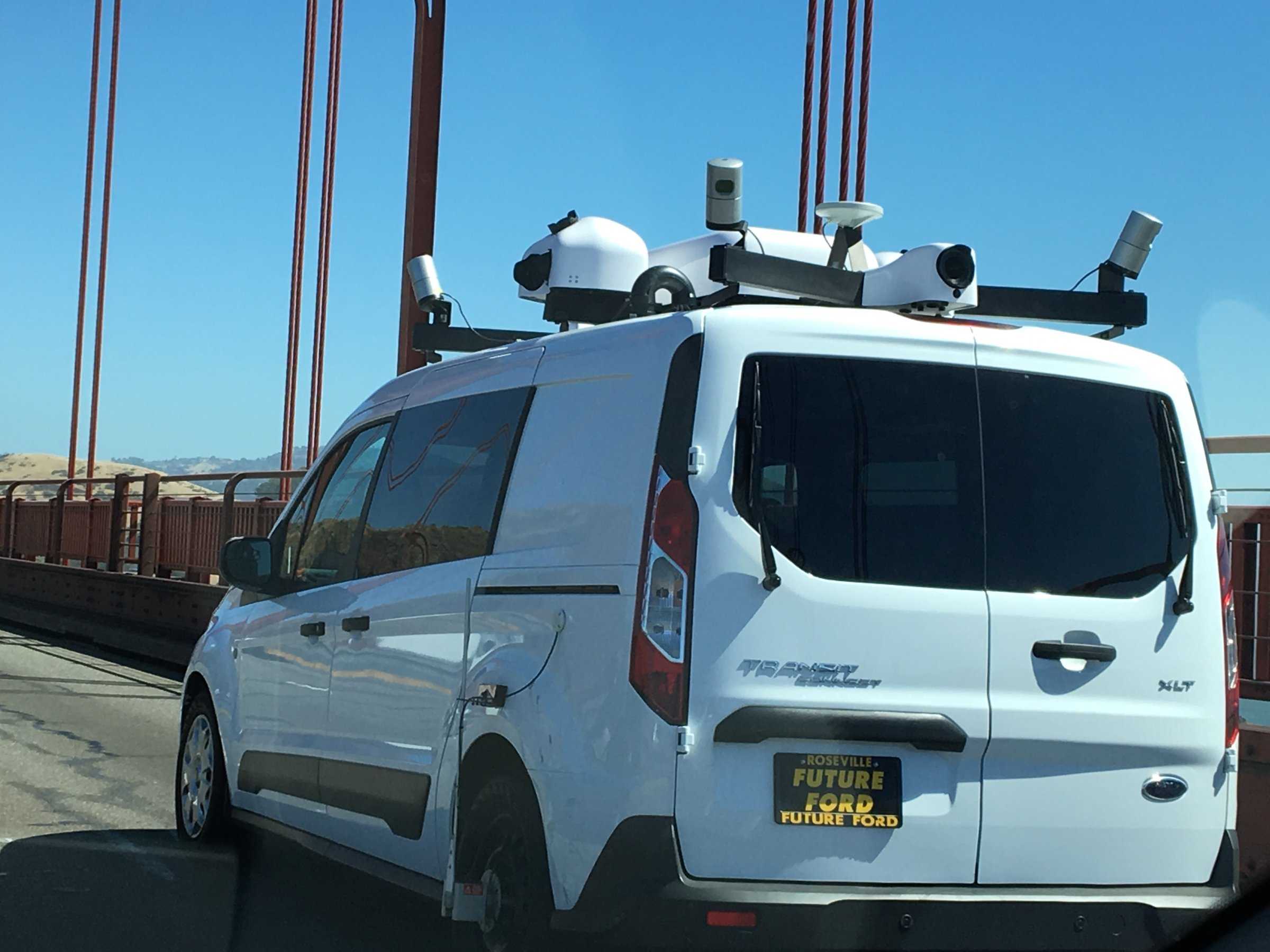 This mystery van is likely making detailed 'point cloud' maps for autonomous vehicles.