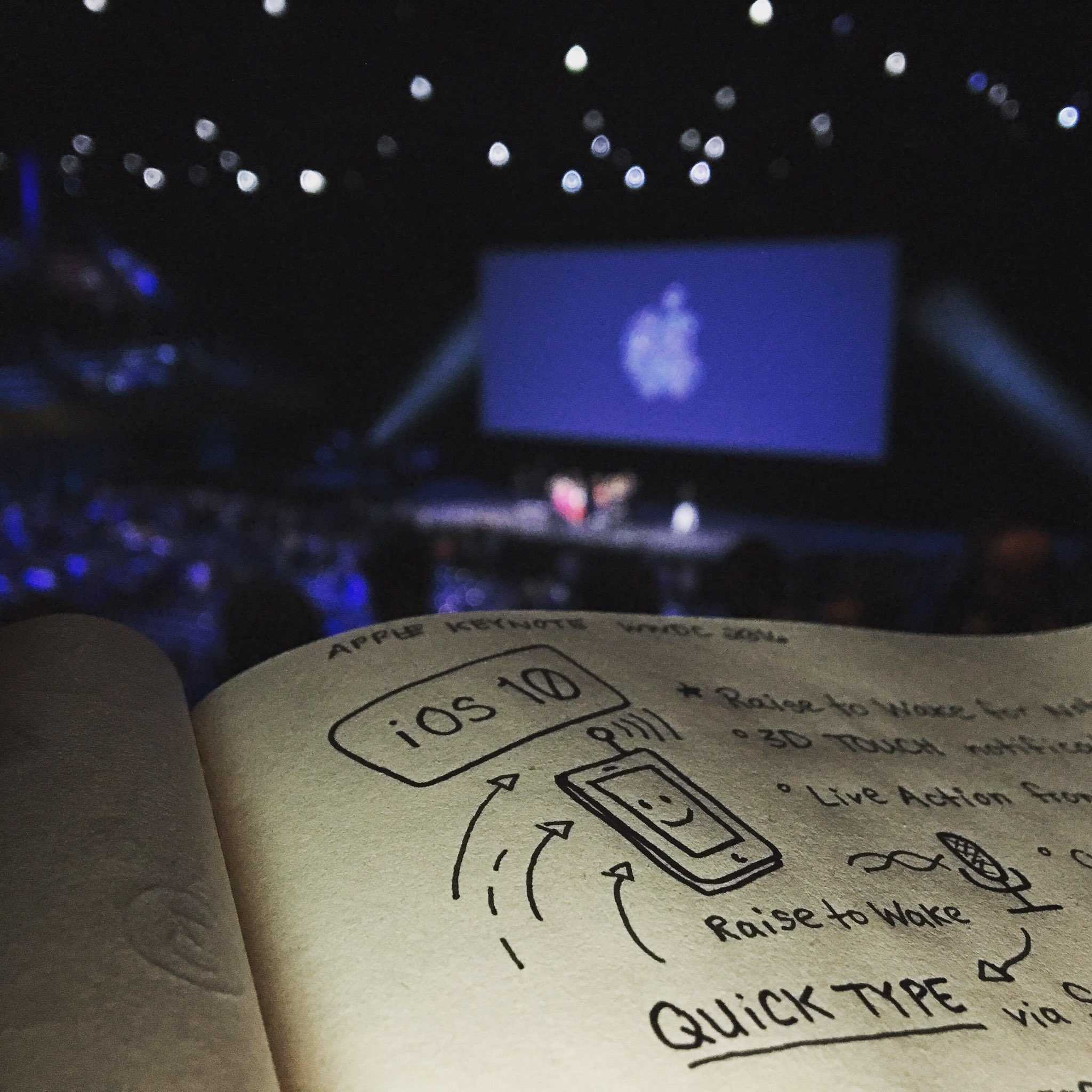 Doodler Andy McNally took visual sketchnotes at WWDC 2016