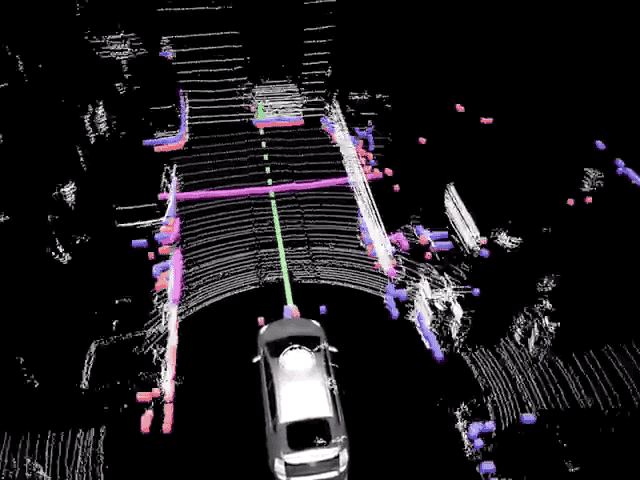 This visualization from Lidar data shows what a 3D point cloud prior map might look like.