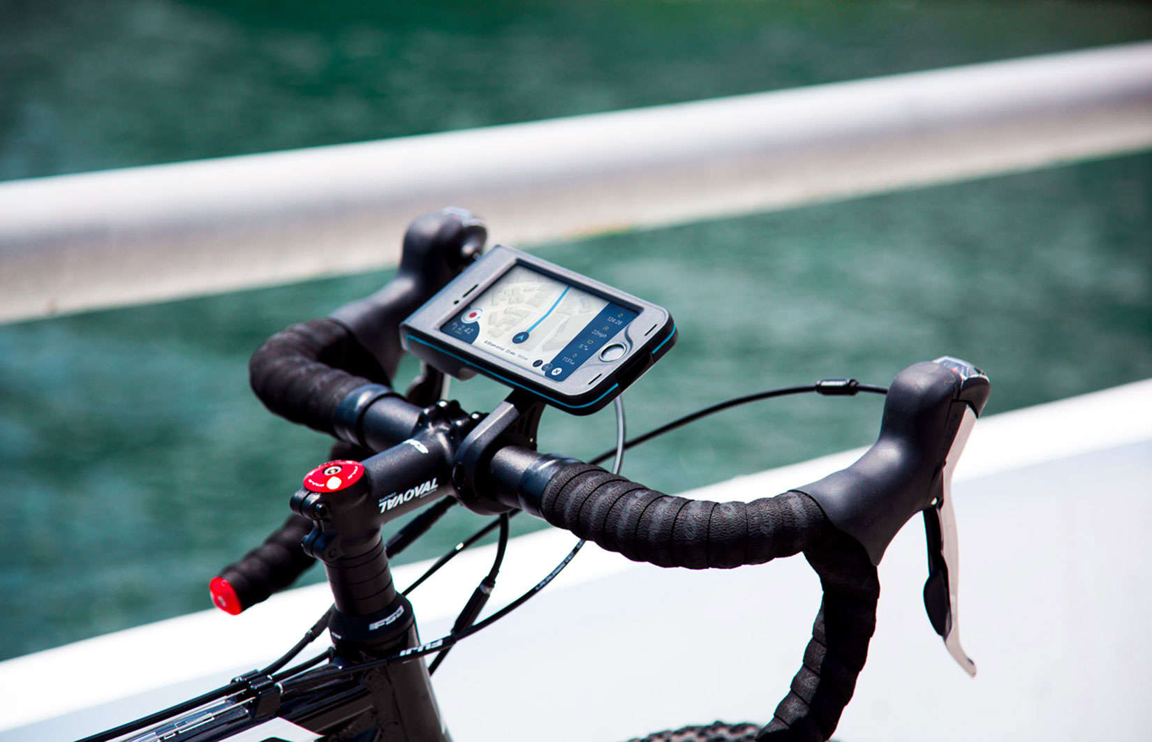 You just peddle while your iPhone with the Bycle mount and multi-tasking app does the rest.